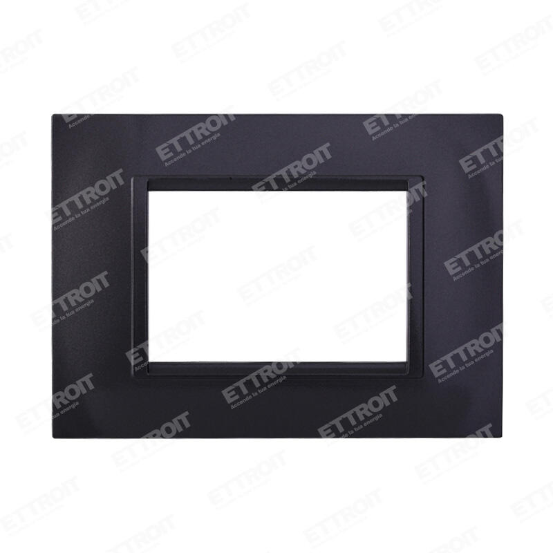 Placca quadrata acciaio scuro 