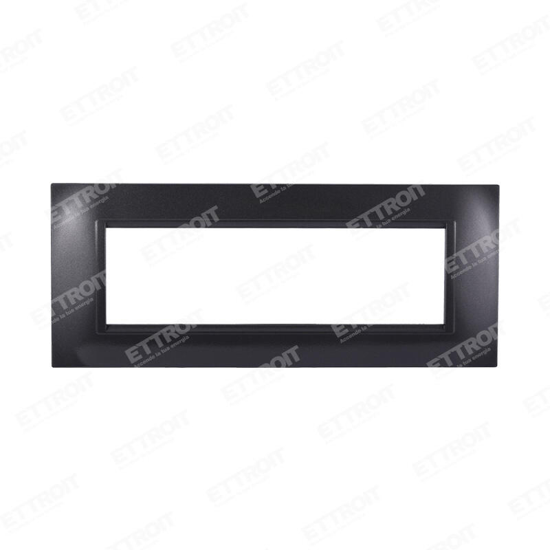 Placca quadrata acciaio scuro 