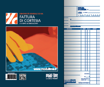 BLOCCO FATTURE DI CORTESIA 1 ALIQUOTA TRIPLICE COPIA 33X3 AUTORICALCANTE A5 - BUFFETTI 6371FE000