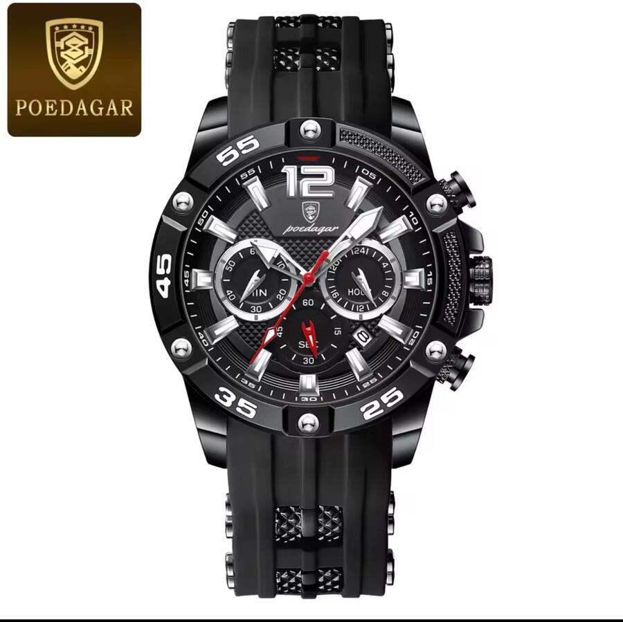 POEDAGAR 912 Orologio Uomo cronografo al quarzo