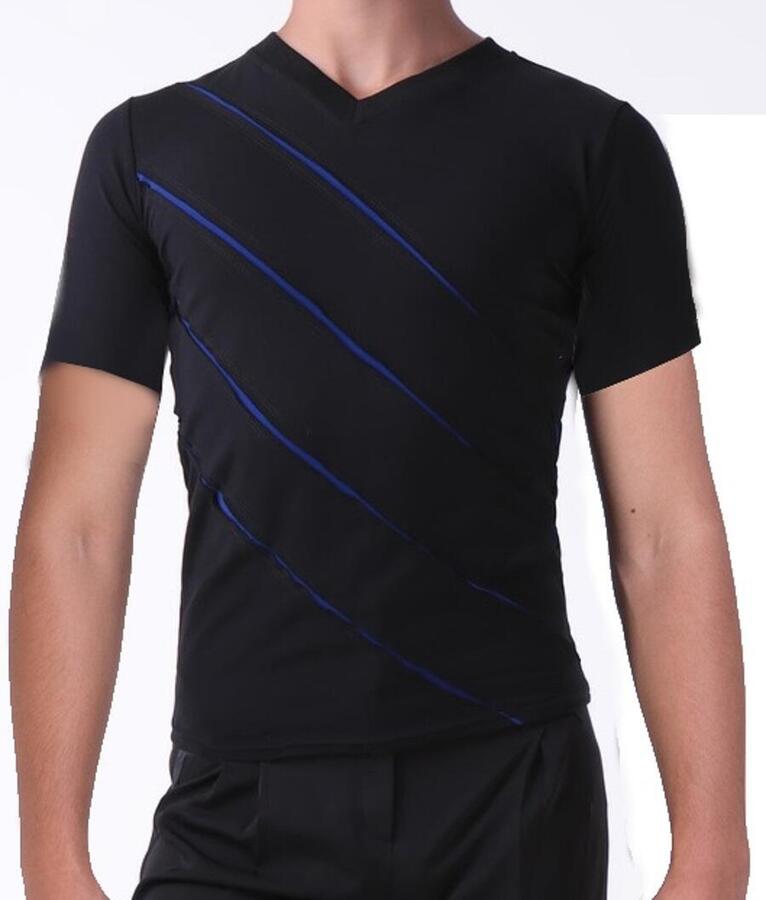 Men's sweater in technical fabric with contrasting lined transverse slits U447C