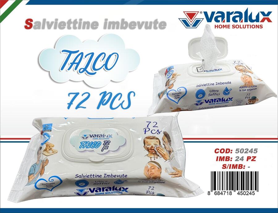 VARALUX SALVIETTINE IMBEVUTE DA 72 pezzi