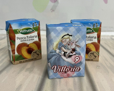 Etichetta adesiva personalizzata succo/ acqua