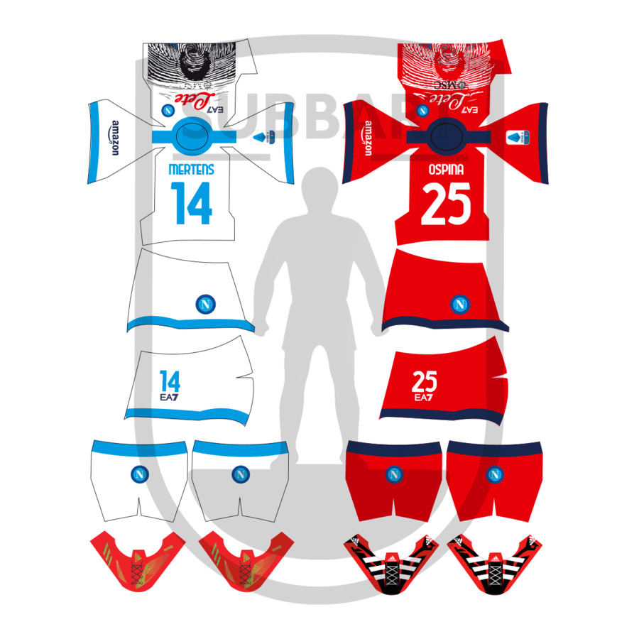 DECALS NAPOLI MARADONA 2021-22 2 MAGLIA