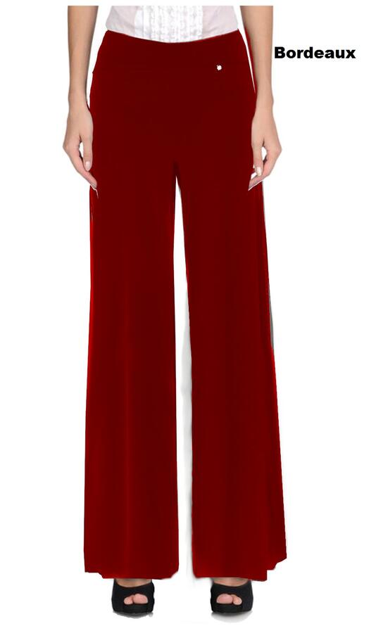 Pantaloni da ballo in tessuto tecnico elastico forma dritta taglie comode 1-0030