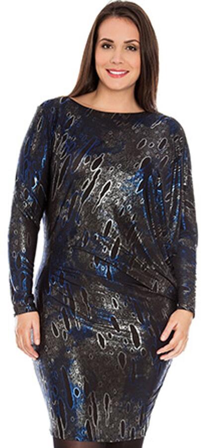 0961 Maxi dress in stretch lycra blouse, large sizes
