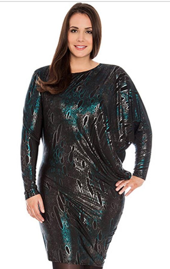 0961 Maxi dress in stretch lycra blouse, large sizes