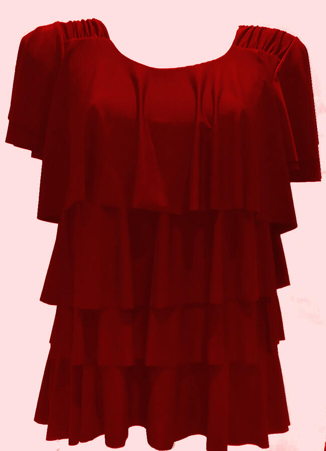 Maglia elastica a 4 balze con manichette in jersey taglia e vestibilità comoda M-XL 6-0049