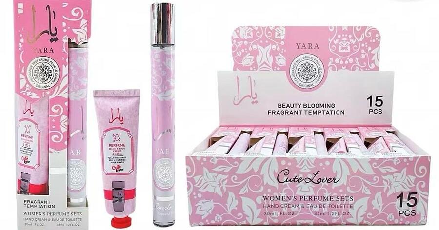 YARA CREMA MANI 30 ml+ACQUA PROFUMATA EDT DA 35 ml
 [Confezione da 15 pezzi]