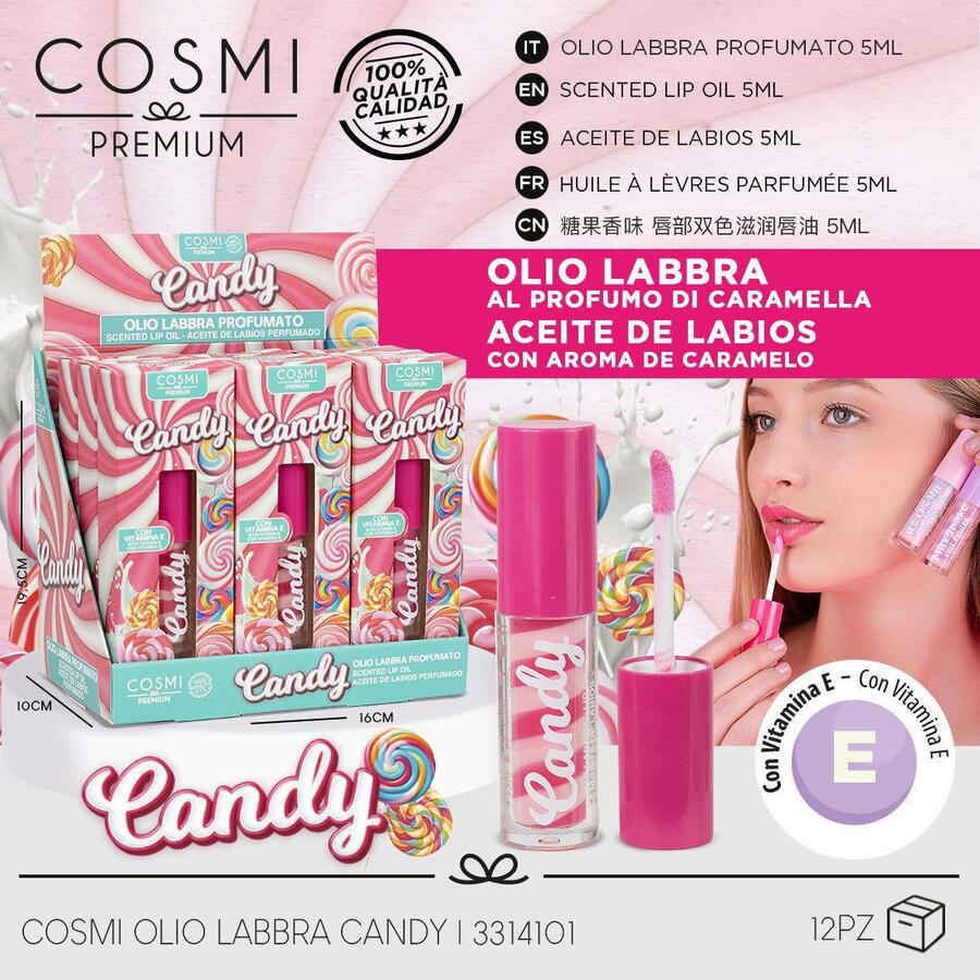 COSMI OLIO LABBRA PROFUMATO DA 5 ml
 [Conf.da 12 pezzi]