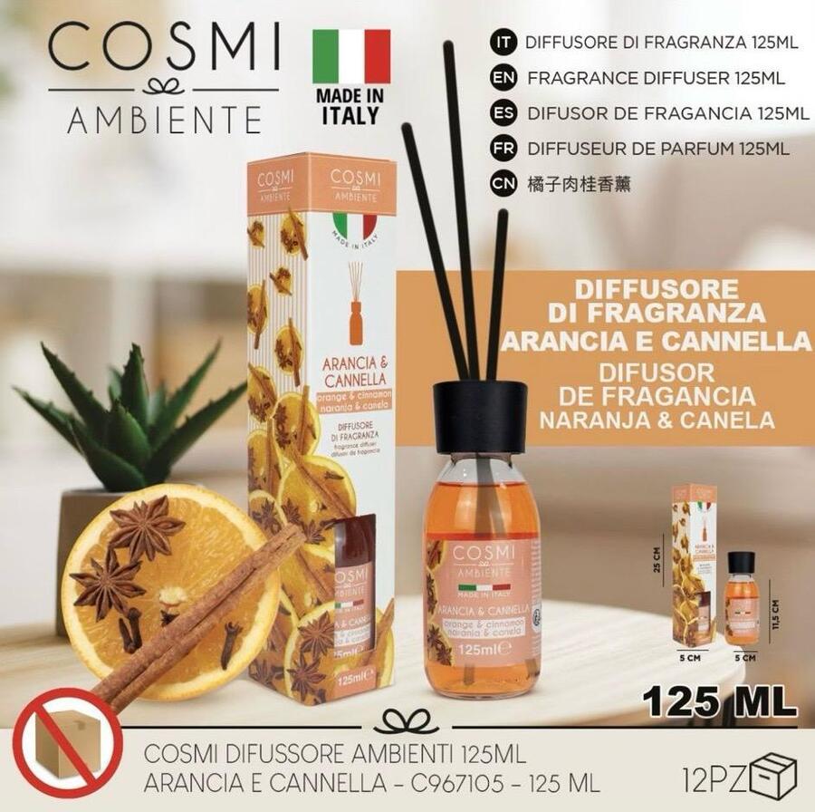 COSMI DIFFUSORE DI FRAGANZA DA 125 ml
 [Quantità minima per ordine è di 12 pezzi]