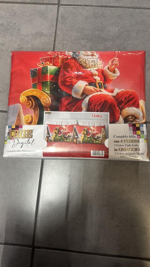 IRGE COMPLETO LETTO MATRIMONIALE NATALE CON 4 FEDERE