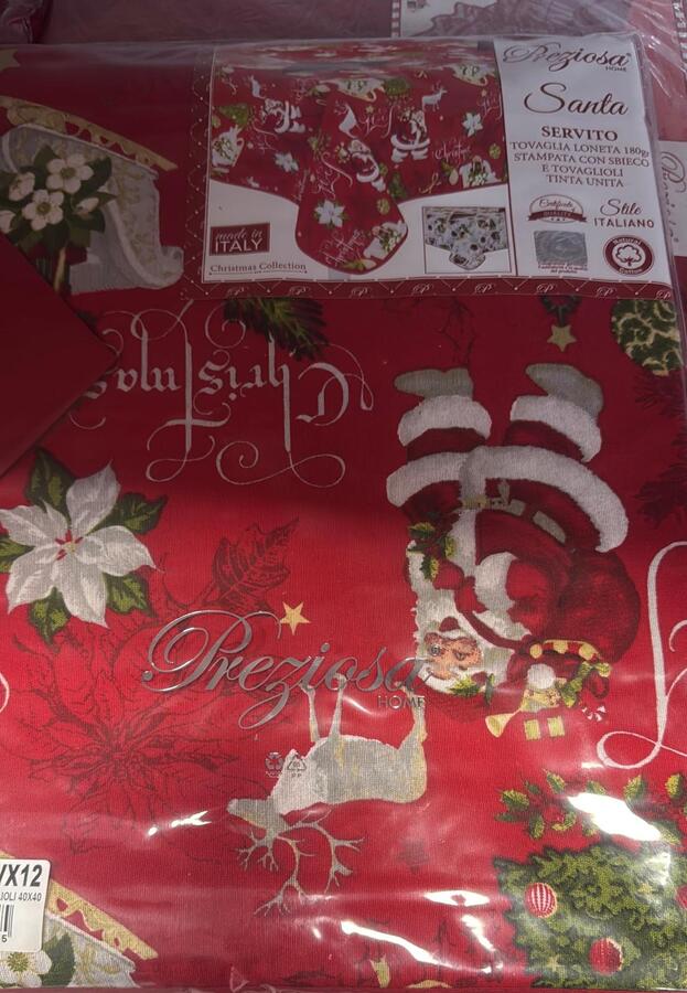 PREZIOSA HOME TOVAGLIA 12 POSTI140X235 + 12 TOVAGLIOLI40x40