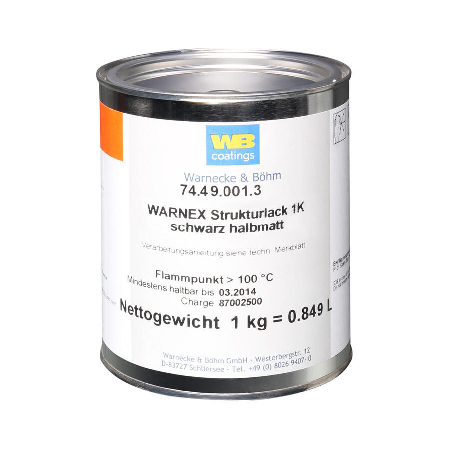 Vernice Strutturata 1 kg Warnex - Nero o Bianco