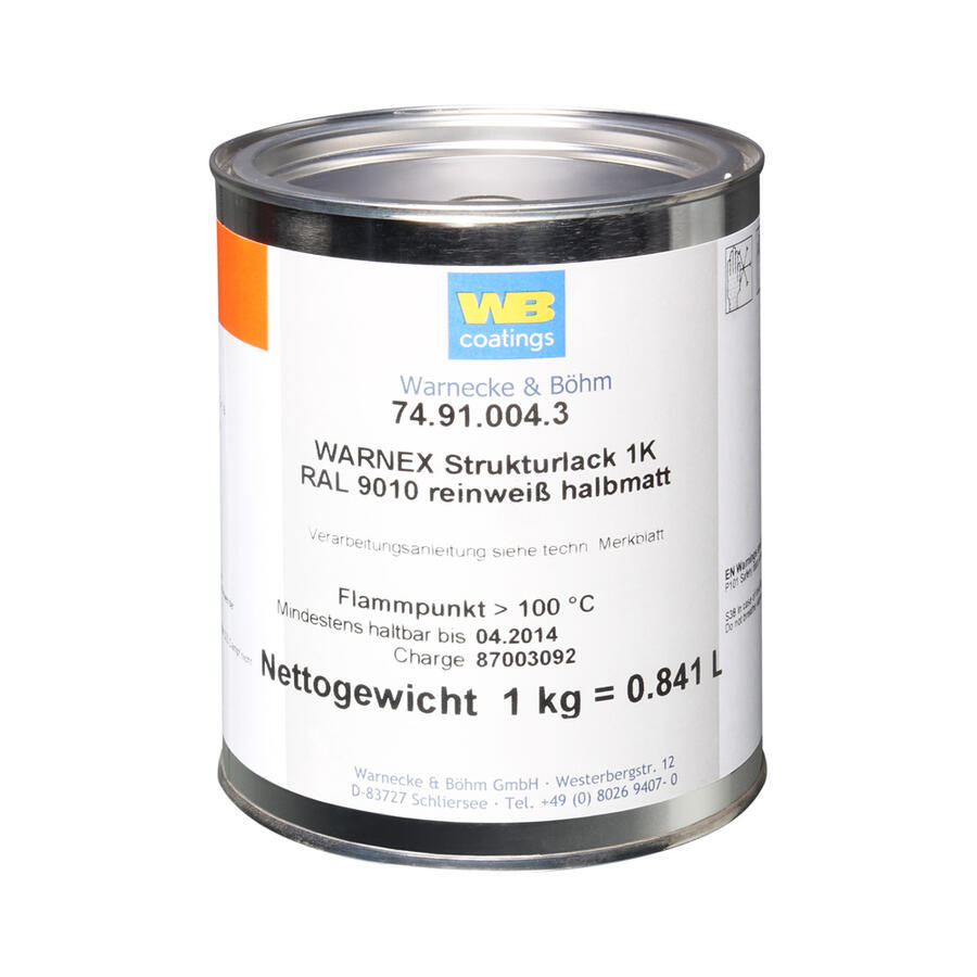Vernice Strutturata 1 kg Warnex - Nero o Bianco