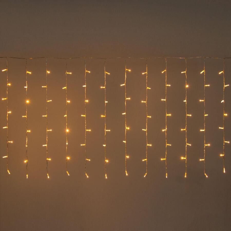 Tenda Luminosa di Natale per Esterno Natalizia BIANCO FREDDO / BIANCO CALDO / RGB MULTICOLORE PROLUNGA PIOGGIA LUCI 2 mt x 1 mt 128 led