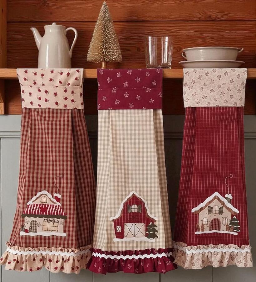 kit winter village asciughini - 3 modelli