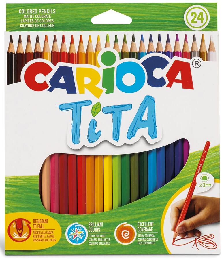 ASTUCCIO PASTELLI ASSORTITI CARIOCA TITA - 6 / 12 / 24 / 50 colori