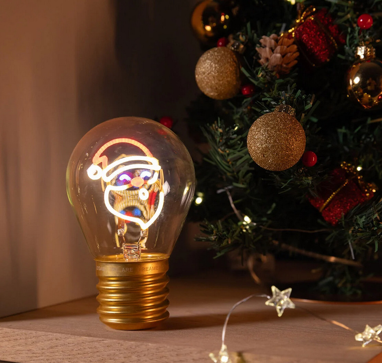 Lampada Decorativa Natalizia da Tavolo a Forma di Lampadina - Bulb Fiction