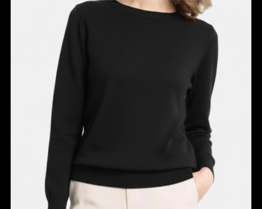 Maglia lana rasata girocollo Autunno/inverno vari colori