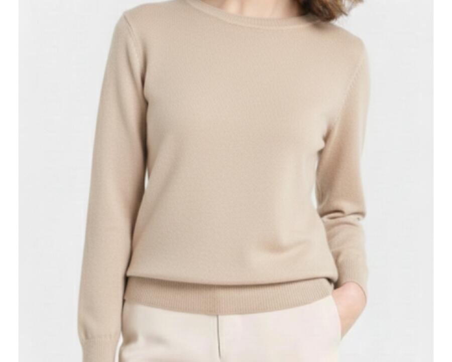 Maglia lana rasata girocollo Autunno/inverno vari colori