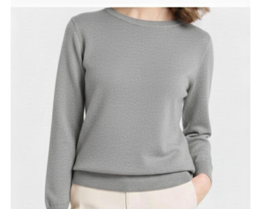 Maglia lana rasata girocollo Autunno/inverno vari colori