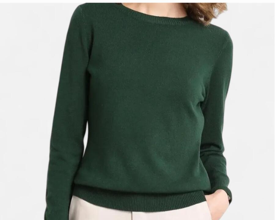 Maglia lana rasata girocollo Autunno/inverno vari colori