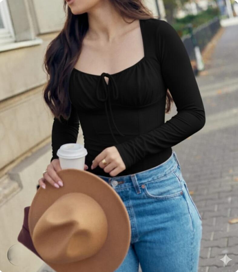 Body con coppe e laccetto autunno/inverno vari colori