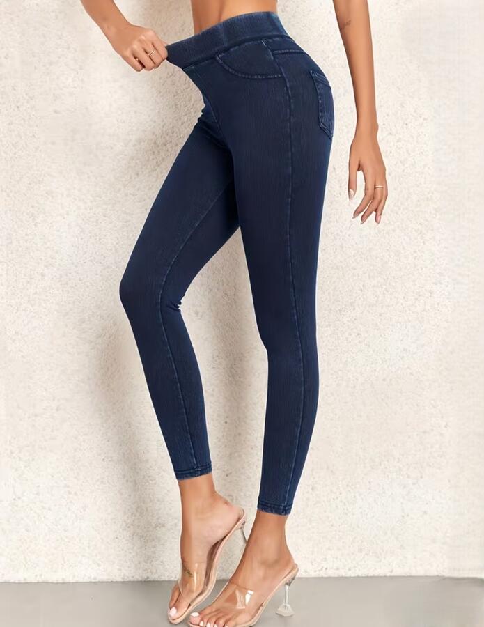 Leggings jeans flpatissimo disp. blu e nero taglie S/M - M/L - L/XL - XL/XXL