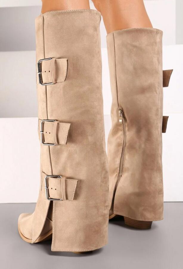 Stivale comoscio con 3 fibbie disponibile nero e beige