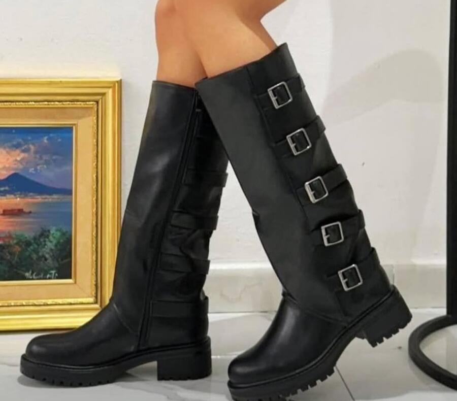 anfibi ecopelle alti 5 cinturini 36/41