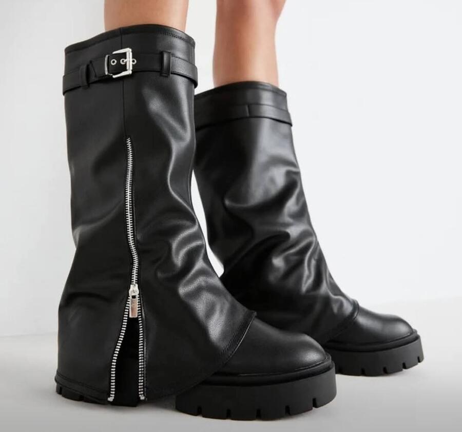 anfibi ecopelle cinturino e cerniera modello alto e basso 36/41