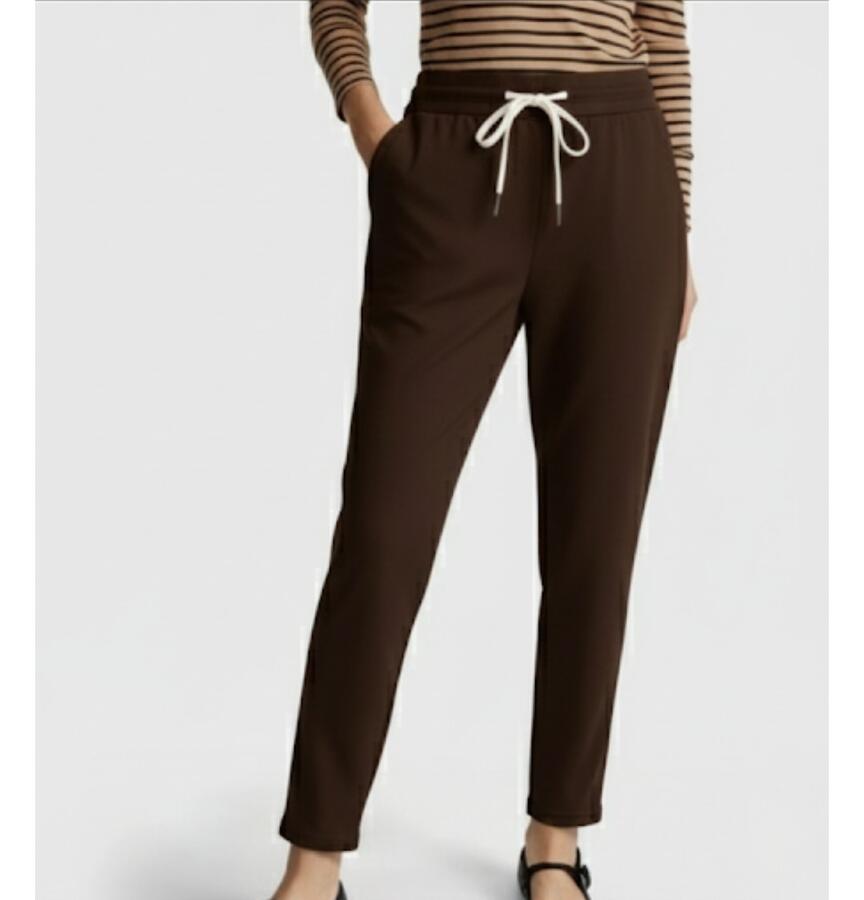 Pantalone con laccetto e piega in punto milano taglie S/M/L/XL/XXL