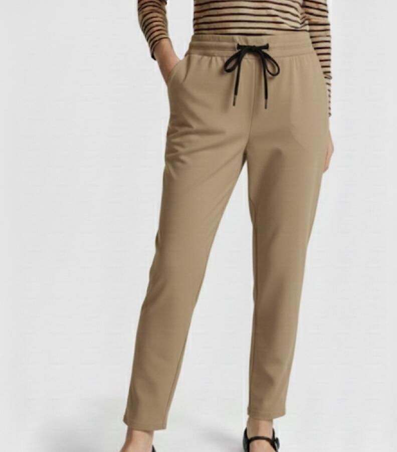 Pantalone con laccetto e piega in punto milano taglie S/M/L/XL/XXL