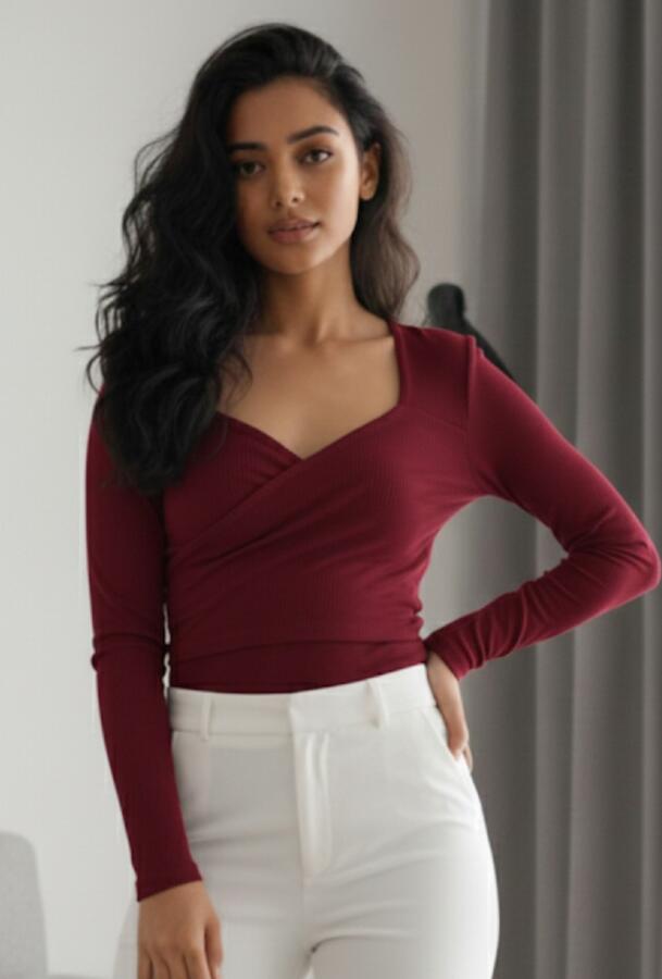 Body lycra a ascia con spalla arricciata taglia unica