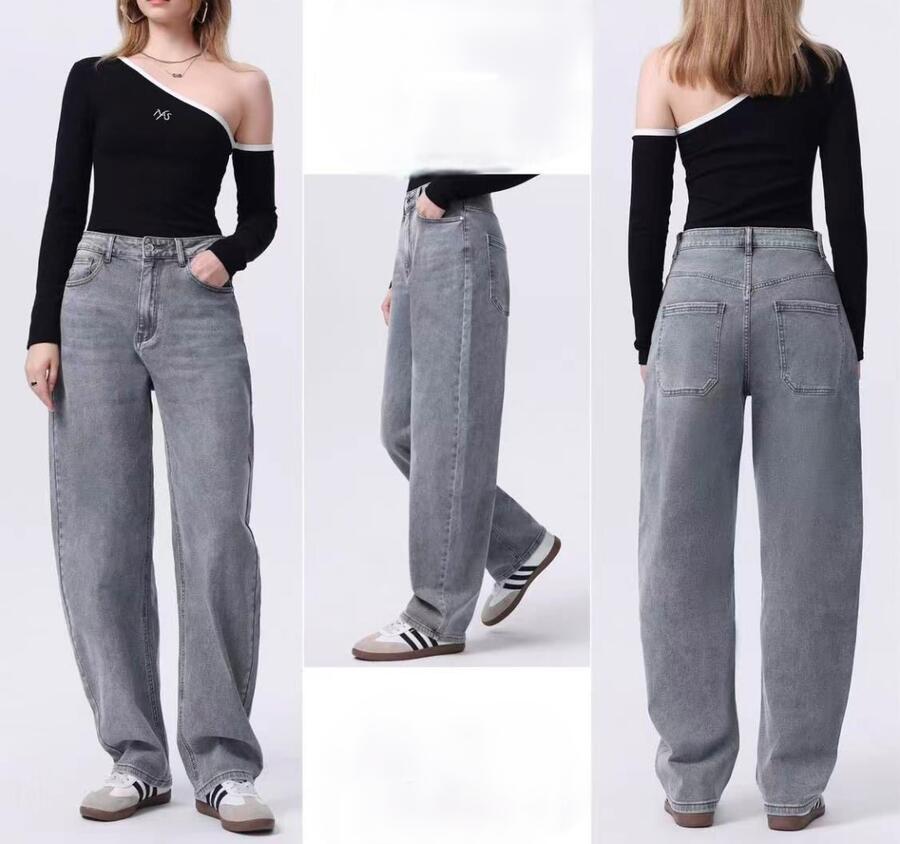 Jeans balloon grigio taglie dalla XS alla XL