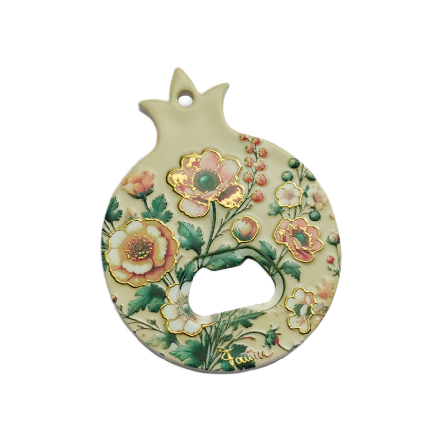 Fantin Argenti - Apribottiglia calamita melograno decori floreali