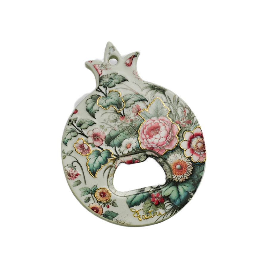 Fantin Argenti - Apribottiglia calamita melograno decori floreali