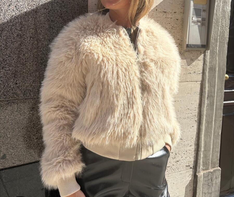 Giubbino pelliccia sintetica vari colori