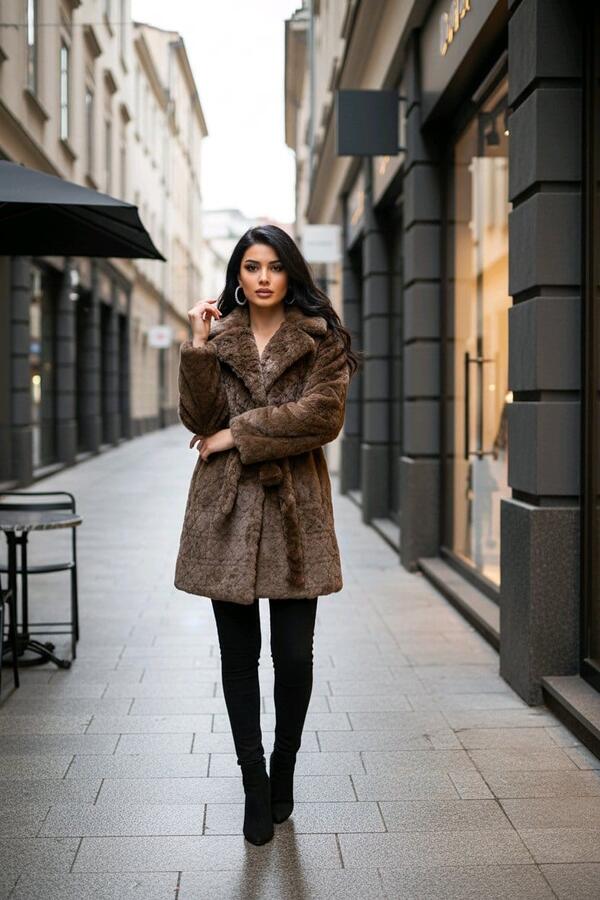 Palliccia mobida con cintura in vita cari colori taglie dalla S alla XL