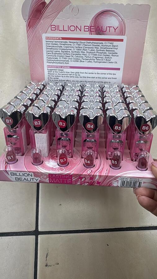 BILLION BEAUTY LASTING MATTE LIPS (Dupe Dior) (Conf. da 36 pezzi)