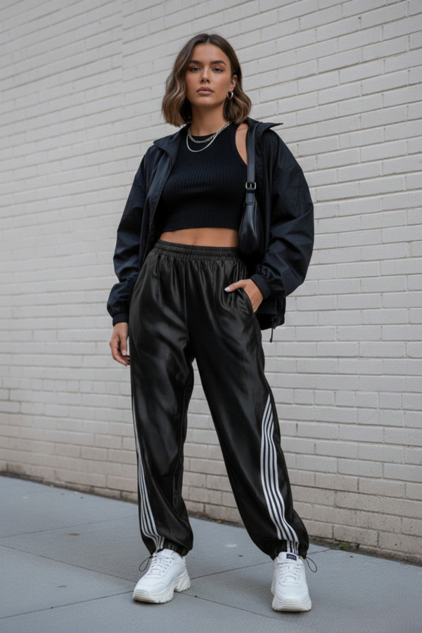 pantatuta in poliestere tecnico effetto lucido vari colori taglie S/M - L/XL