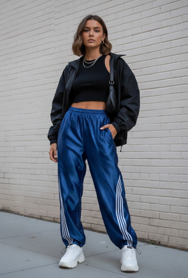 pantatuta in poliestere tecnico effetto lucido vari colori taglie S/M - L/XL