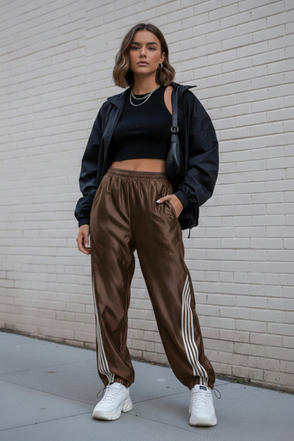 pantatuta in poliestere tecnico effetto lucido vari colori taglie S/M - L/XL