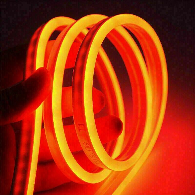 STRISCIA LED NEON FLEX IMPERMEABILE ESTERNO 5 METRI MODELLABILE 12V  IP65 SENZA ALIMENTATORE