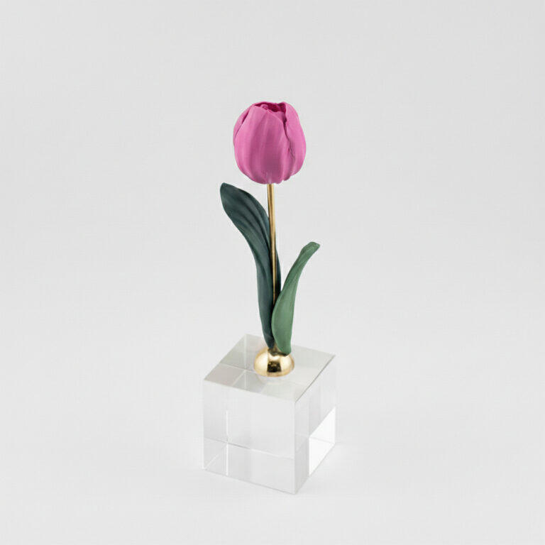Chiaraela – Pianta Tulipano Decorativa su Base Cubo