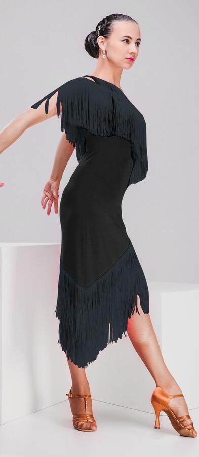 ABITO CON FRANGE ASIMMETRICO DA LATINO E DA BALLO IN GENERE U430