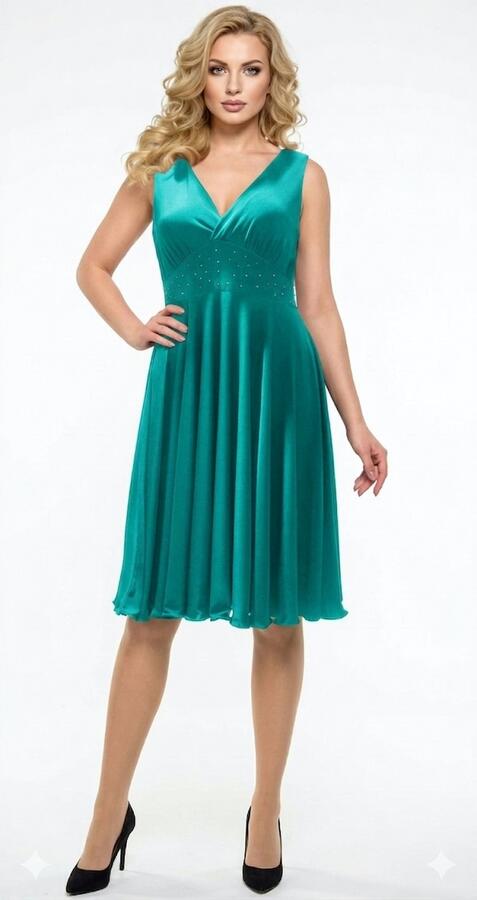 DRESS A WHEEL WITH SHOULDER A TANK AND FLEXIBLE BEHIND size plus versione 4-0042