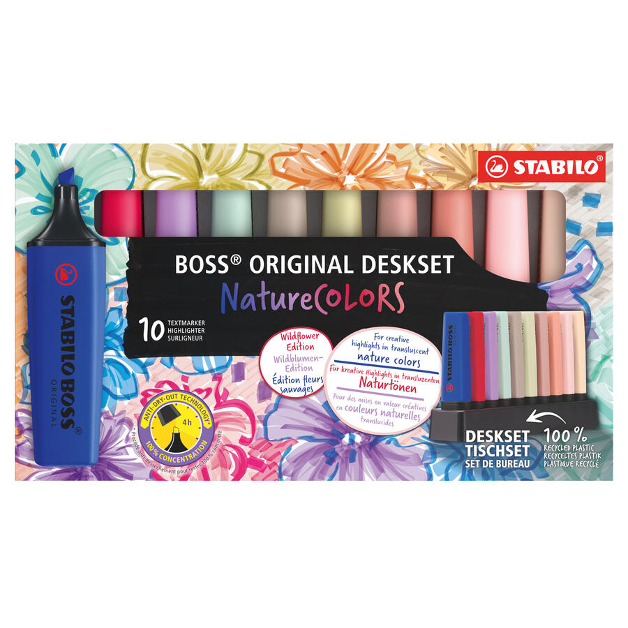 Deskset evidenziatori Boss Original colori assortiti Stabilo