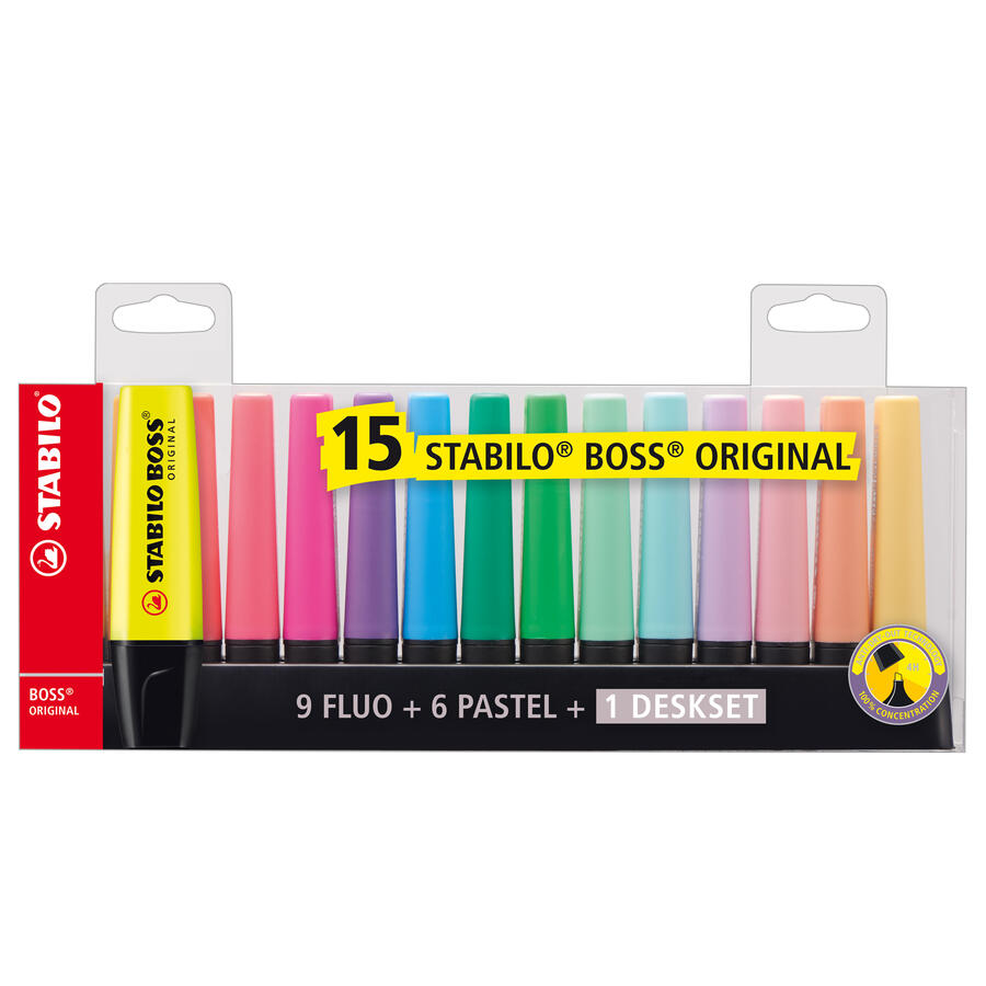 Deskset evidenziatori Boss Original colori assortiti Stabilo